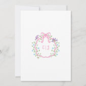 Whimsical Floral Wedding Einladung (Rückseite)