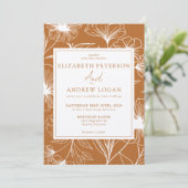 Whimsical Floral Wedding Einladung (Stehend Vorderseite)