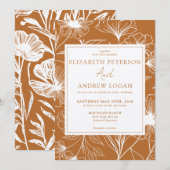 Whimsical Floral Wedding Einladung (Vorne/Hinten)