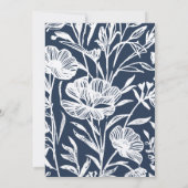 Whimsical Floral Wedding Einladung (Rückseite)