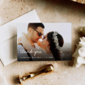 Whimsical Floral Wedding Foto Danke Karte