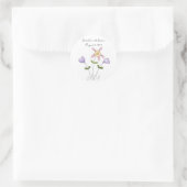 Whimsical Floral Wedding Sticker (Tasche)