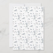 Whimsical Floral Wildblume Spring Baby Dusche Einladung (Rückseite)