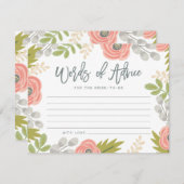 Whimsical Florals Brautparty Advice Card Hinweiskarte (Vorne/Hinten)