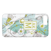 Whimsical Florals Monogram iPhone 7 Plus Fall Case-Mate iPhone Hülle (Rückseite (Horizontal))