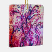 WHIMSICAL FLOURISHES bright pink blue green Keramikornament (Rechts)