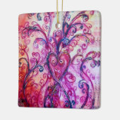 WHIMSICAL FLOURISHES bright pink blue green Keramikornament (Links)