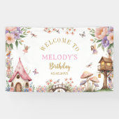 Whimsical Flower Fairy birthday Banner (Horizontal)