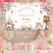 Whimsical Flower Fairy birthday Banner