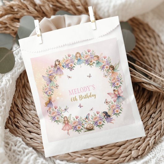 Whimsical flower fairy garden 6th birthday  geschenktütchen