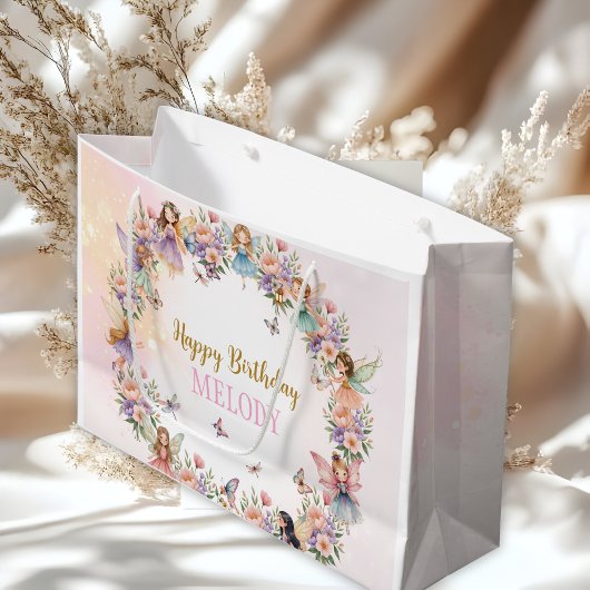Whimsical flower fairy garden birthday  große geschenktüte