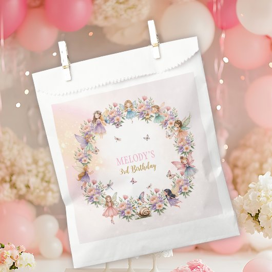 Whimsical Flower Fairy Garten 3. Geburtstag Geschenktütchen