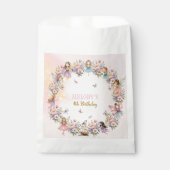 Whimsical Flower Fairy Garten 4. Geburtstag Geschenktütchen (Vorderseite)