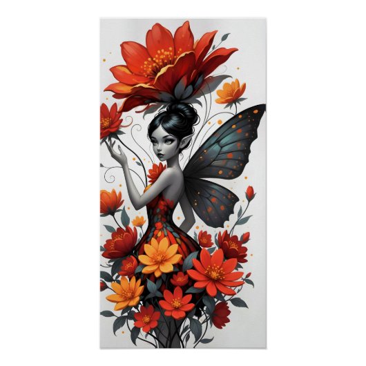 Whimsical Flower Fairy Poster (Vorderseite)