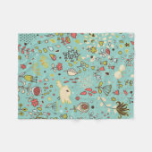Whimsical Flower Garden Fleece Blanket (Vorderseite (Horizontal))