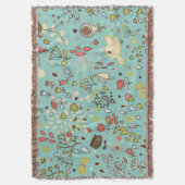 Whimsical Flower Garden Throw Blanke Decke (Vorderseite Vertikal)
