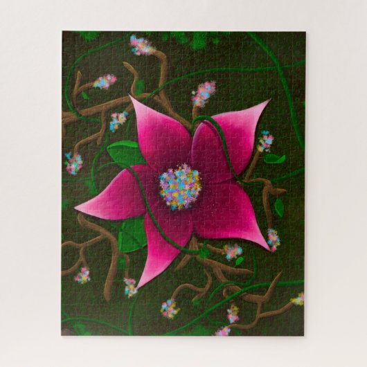 Whimsical Flower & Vine Puzzle (Vertikal)