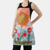 Whimsical Flowers All-Over Print Apron Schürze (InSitu)