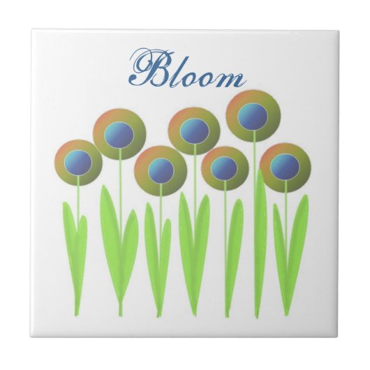Whimsical Flowers - Blühen Fliese (Vorderseite)