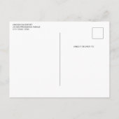 Whimsical Flowers in a Planter Pot Cute Ankündigungspostkarte (Rückseite)