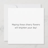 Whimsical Flowers in Pot Floral Illustration Karte (Rückseite)