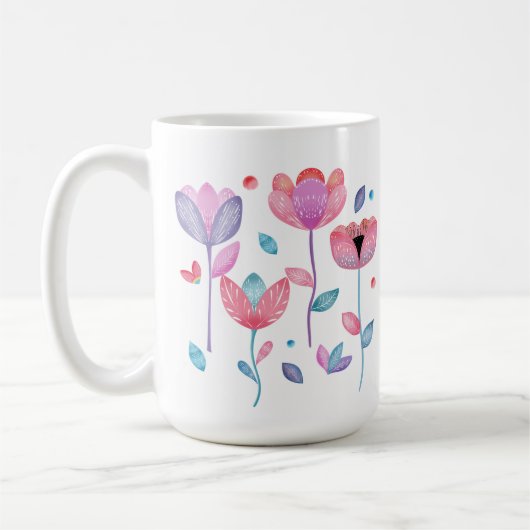 Whimsical Flowers  Kaffeetasse (Links)
