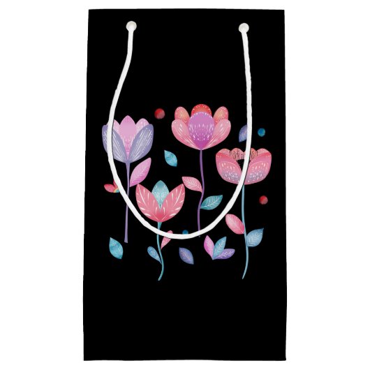 Whimsical Flowers Kleine Geschenktüte (Vorderseite)