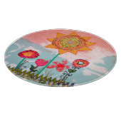 Whimsical Flowers Schneidebrett (Ecke)