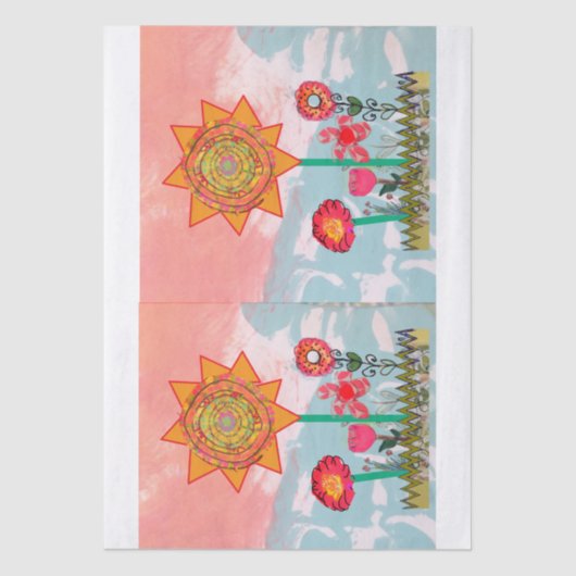 Whimsical Flowers Seidenpapier (Vorderseite)