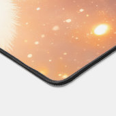 Whimsical Fluffy Duckling Santa Hat Holiday Snow Schreibtischunterlage (Ecke)