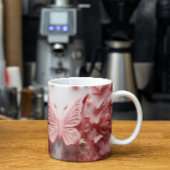 Whimsical Flügel: 3D Pink Butterfly Tasse