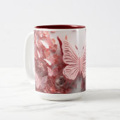 Whimsical Flügel: 3D Pink Butterfly Tasse (Vorderseite Links)