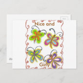 Whimsical Flügel: Atemberaubendes Schmetterlingsde Postkarte (Vorne/Hinten)