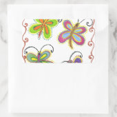 Whimsical Flügel: Atemberaubendes Schmetterlingsde Rechteckiger Aufkleber (Tasche)