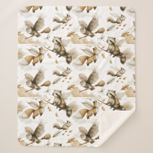 Whimsical Flying Animals Sherpadecke (Vorderseite)
