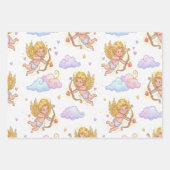 Whimsical Flying Cupids in Blue Sky Fantasy Geschenkpapier Set (Vorderseite 3)