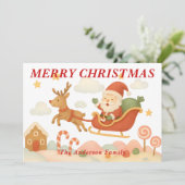 Whimsical Flying Sleigh über Candyland Weihnachten (Stehend Vorderseite)