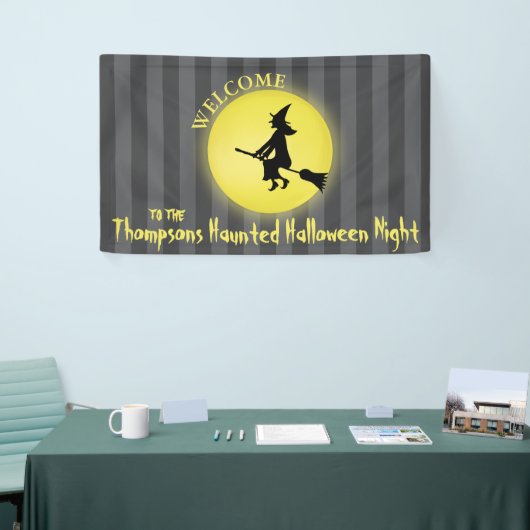 Whimsical Flying Witch Mondlight Halloween Banner (Messeveranstaltung)