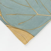 Whimsical Foliage: Pastellfarben-Blätter Fleecedecke (Ecke)