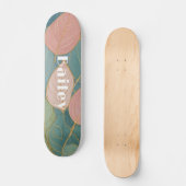 Whimsical Foliage: Pastellfarben-Blätter Skateboard (Vorderseite)