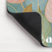 Whimsical Folies: Pastellfarben Blätter Mähmatte Mousepad (Ecke)