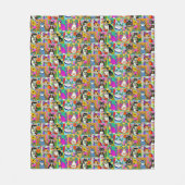 Whimsical Folk Art Cartoon Cats Fleecedecke (Vorderseite)