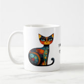 Whimsical Folk Art Cat: I Don't Shed. I Decorate. Kaffeetasse (Links)