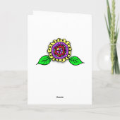 Whimsical Folk Art Fairy Girl Happy Birthday Karte (Rückseite)