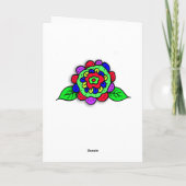 Whimsical Folk Art Fairy Girl Happy Birthday Karte (Rückseite)