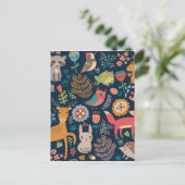 Whimsical Folk Art Forest Friends Postkarte (Stehend Vorderseite)