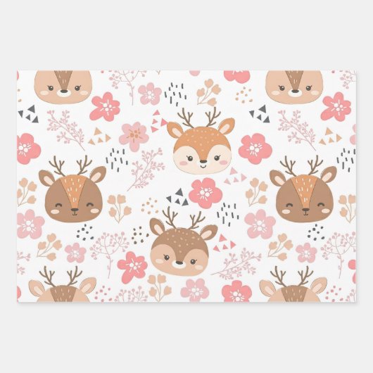 Whimsical Folk Art Igel für Kinderzimmer Geschenkpapier Set (Vorderseite 2)