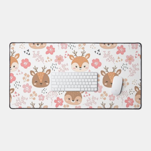 Whimsical Folk Art Igel für Kinderzimmer Schreibtischunterlage (Tastatur & Maus)