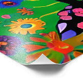 Whimsical Folk Art Style Tree Fotodruck (Ecke)