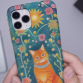 Whimsical Folk Art Tabby Cat Case-Mate iPhone Hülle